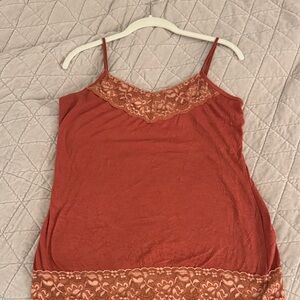 Maurices Terracotta Lace Camisole
